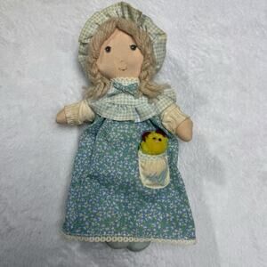 12" VINTAGE HOLLY HOBBIE KNICKERBOCKER RAG GIRL DOLL STUFFED ANIMAL PLUSH TOY